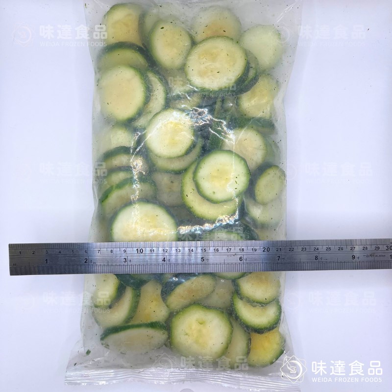 【冷凍】厚切冷凍綠櫛瓜-台灣產 (1kg/包)
