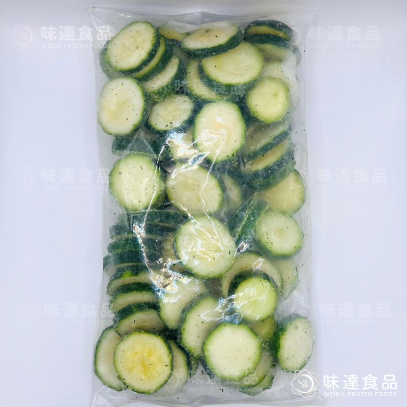 【冷凍】厚切冷凍綠櫛瓜-台灣產 (1kg/包)